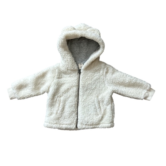 Tucker + Tate Other - Tucker & Tate Cozy White Sherpa Hoodie, size 9 months